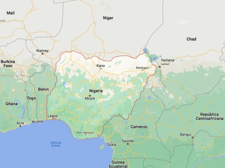 El naufragio se produjo el lunes por la mañana en el río Níger, uno de los más largos de Nigeria ubicado en el estado de Kwara, cerca del vecino estado de Níger. Imagen tomada de Google Maps