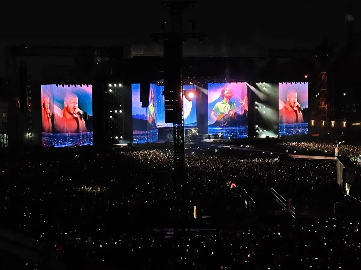 Imagine Dragons se presentó ante 65 mil seguidores en el Estadio GNP, en la primera de dos fechas que forman parte de la recta final de su Loom World Tour. Foto