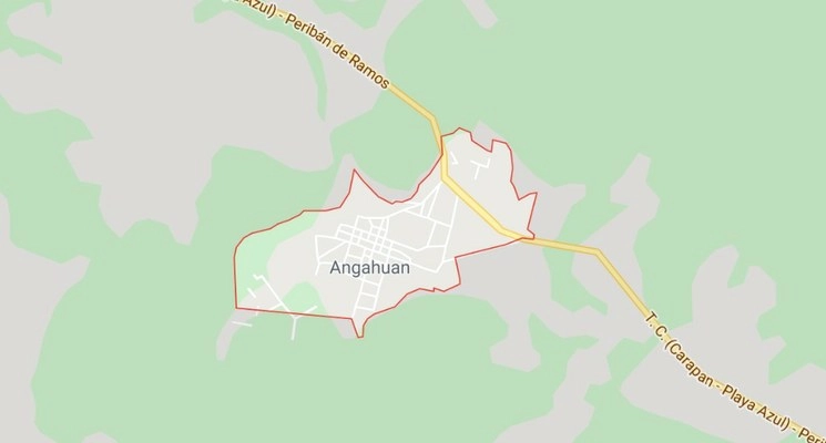Un enfrentamiento entre un grupo de civiles armados y elementos de la Policía Michoacán, en Angahuan dejó un saldo de un sujeto muerto y un uniformado lesionado. Captura de imagen de Google Maps