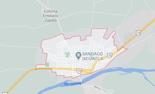 El incidente se registró en la localidad de Villa Hidalgo, municipio de Santiago Ixcuintla, Nayarit. Captura de imagen de Google Maps
