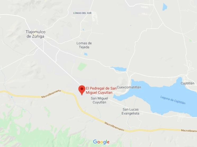 Cuatro de los presuntos delincuentes lograron huir, por lo que autoridades implementaron un operativo de búsqueda. Imagen tomada de Google Maps