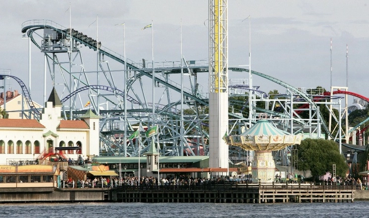 El accidente ocurrió en el parque de atracciones de Estocolmo, inaugurado hace 140 años. Foto Afp 