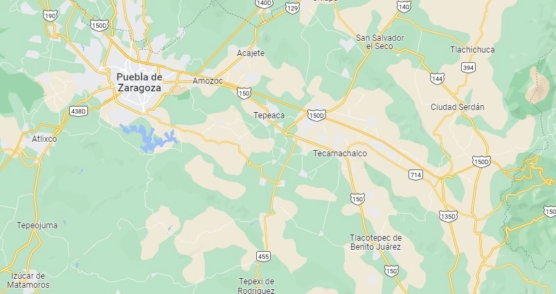 El enfrentamiento armado entre presuntos delincuentes armados y policías estatales ocurrió sobre la autopista México-Puebla, cerca de Villa Frontera. Foto Tomada de Google Maps