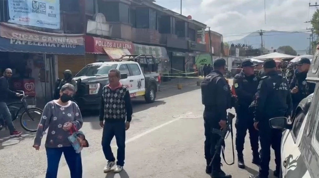 Lugar donde fue agredida a balazos una pareja en Coacalco. Foto La Jornada