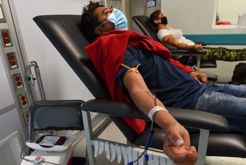 De los cuatro principales grupos de sangre denominados O, A, B y AB, que pueden presentarse con la variante positiva o negativa del Rh, para un total de ocho grupos: O+, O-, A+, A- B+, B-, AB+ y AB-; el más común en México es O positivo, al que pertenece más de 60% de la población, y el menos frecuente es AB negativo, con menos de 1%. Foto Cuartoscuro / archivo 