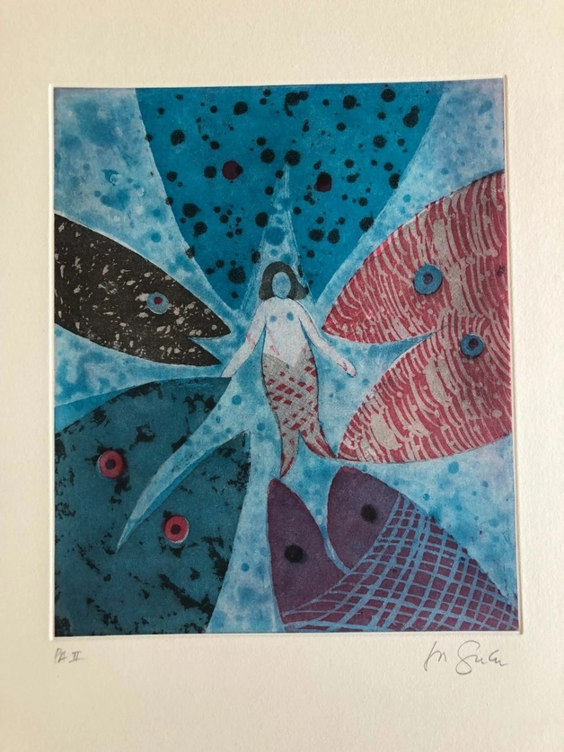Los huecos en el mar IV (Donde nacen las sirenas), 2011. Grabado en metal (aguafuerte y aguatinta) (P.A. III). Impresión: Taller Roger von Gunten (José Luis Quiroz), Aguascalientes. Colección Roger von Gunten. Foto cortesía del Munae