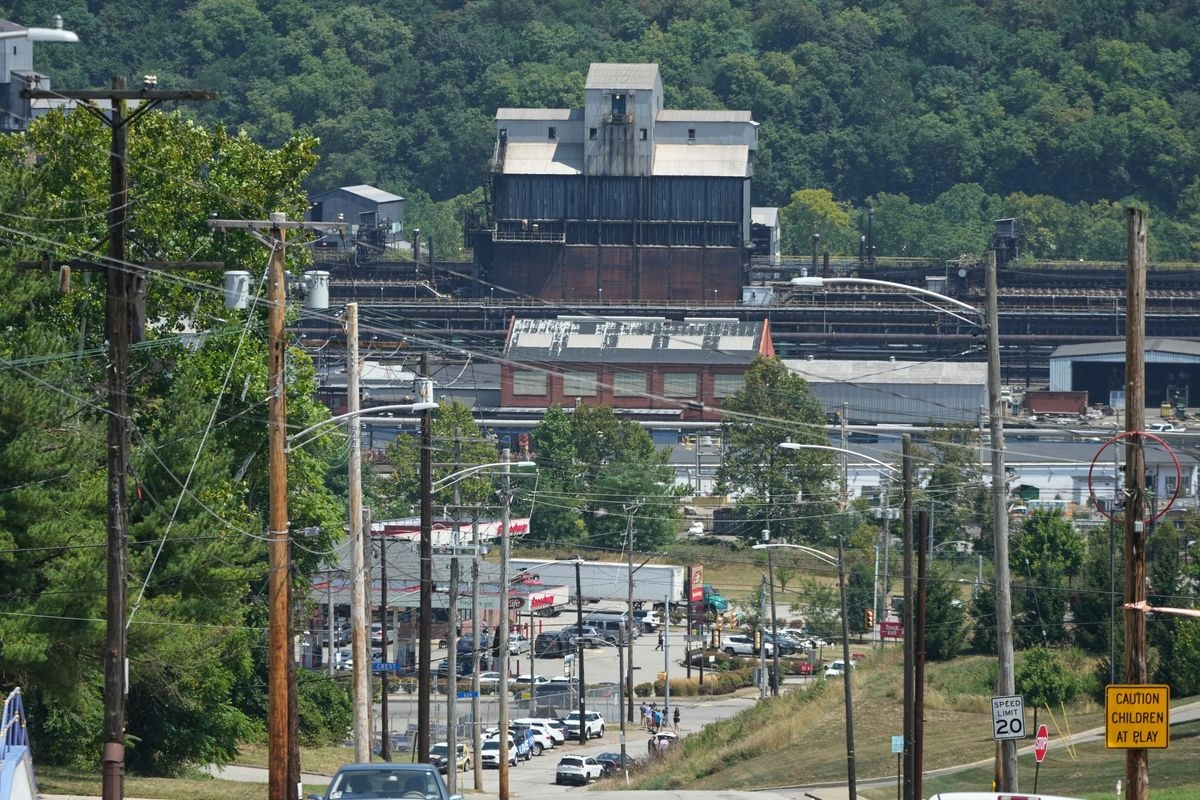 La planta de coque de Clairton, una planta de coquización de US Steel, se ve el lunes 11 de agosto de 2025 en Clairton, Pensilvania. Foto 