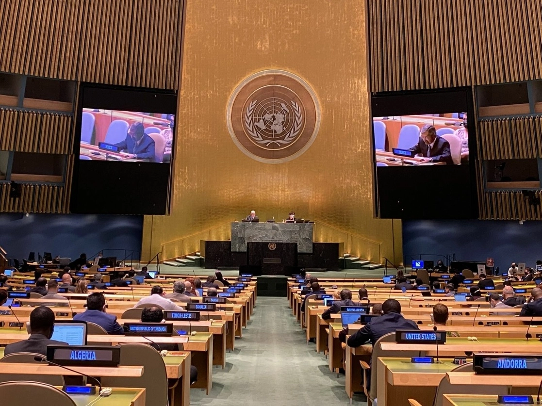 El embajador de México ante la ONU, Juan Ramón de la Fuente, el 23 de junio de 2021. Foto tomada del Twitter de @MexOnu