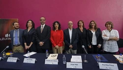 Conferencia de prensa efectuada ayer en la que se anunciaron los nuevos nombramientos en Difusión Cultural. Foto Difusión Cultural UNAM
