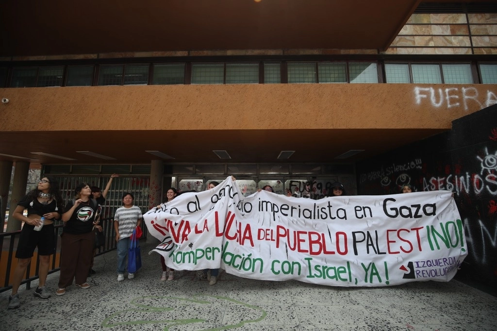Protesta universitaria pro Palestina. Foto Yazmín Ortega Cortés/ archivo