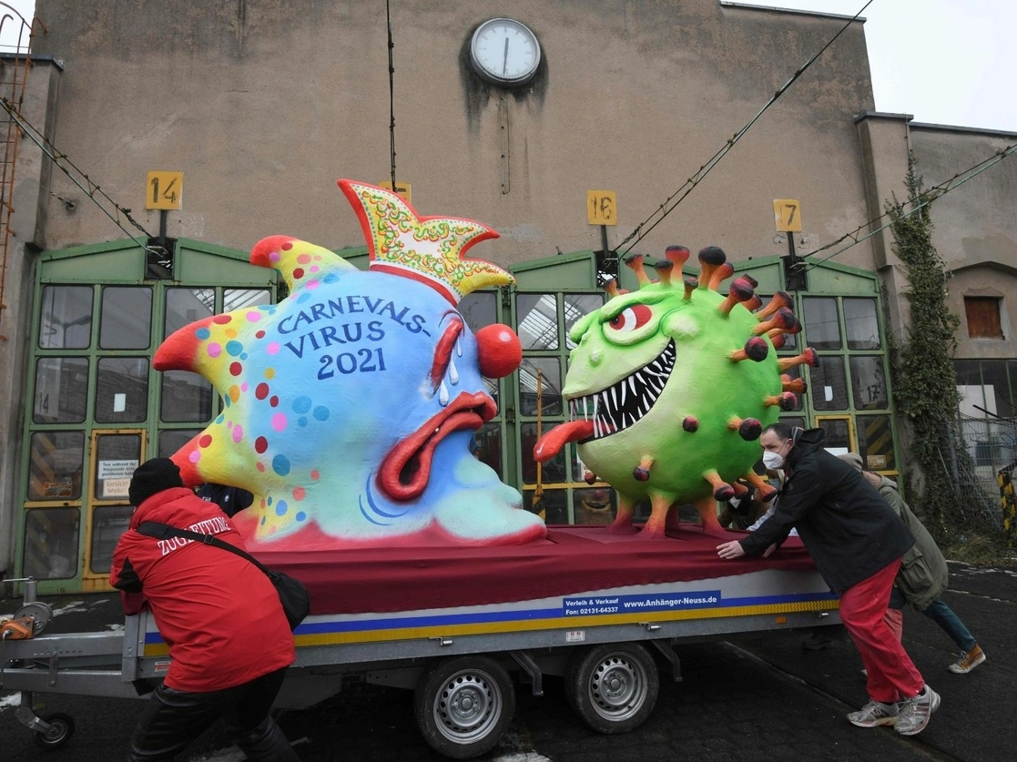 Durante un festival en Dusseldorf, Alemania, el 15 de febrero de 2021. Foto Afp 