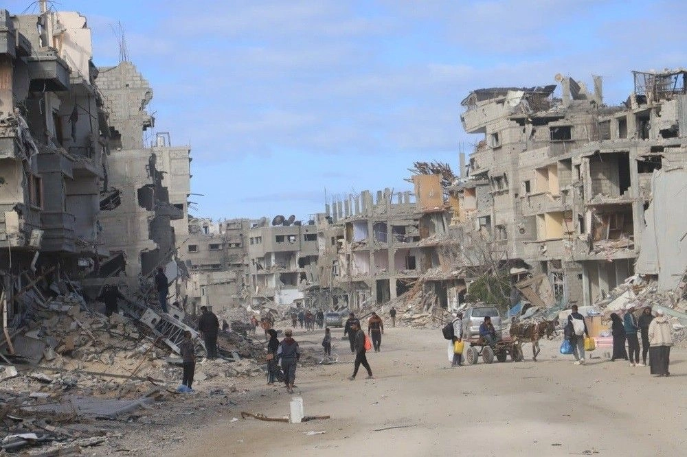 Devastación en la ciudad de Rafá, al sur de Gaza. Foto