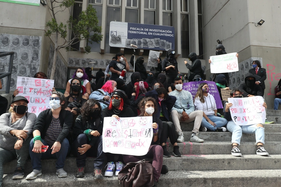Protesta de mujeres contra la violencia de género. Foto Yazmín Ortega