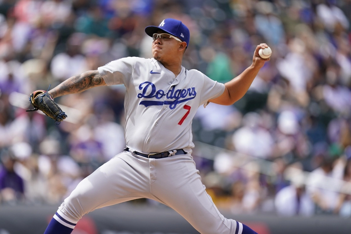 El mexicano Julio Urías tuvo un gran inicio de temporada después del buen final en la Serie Mundial del año pasado, el 4 de abril de 2021. Foto Ap
