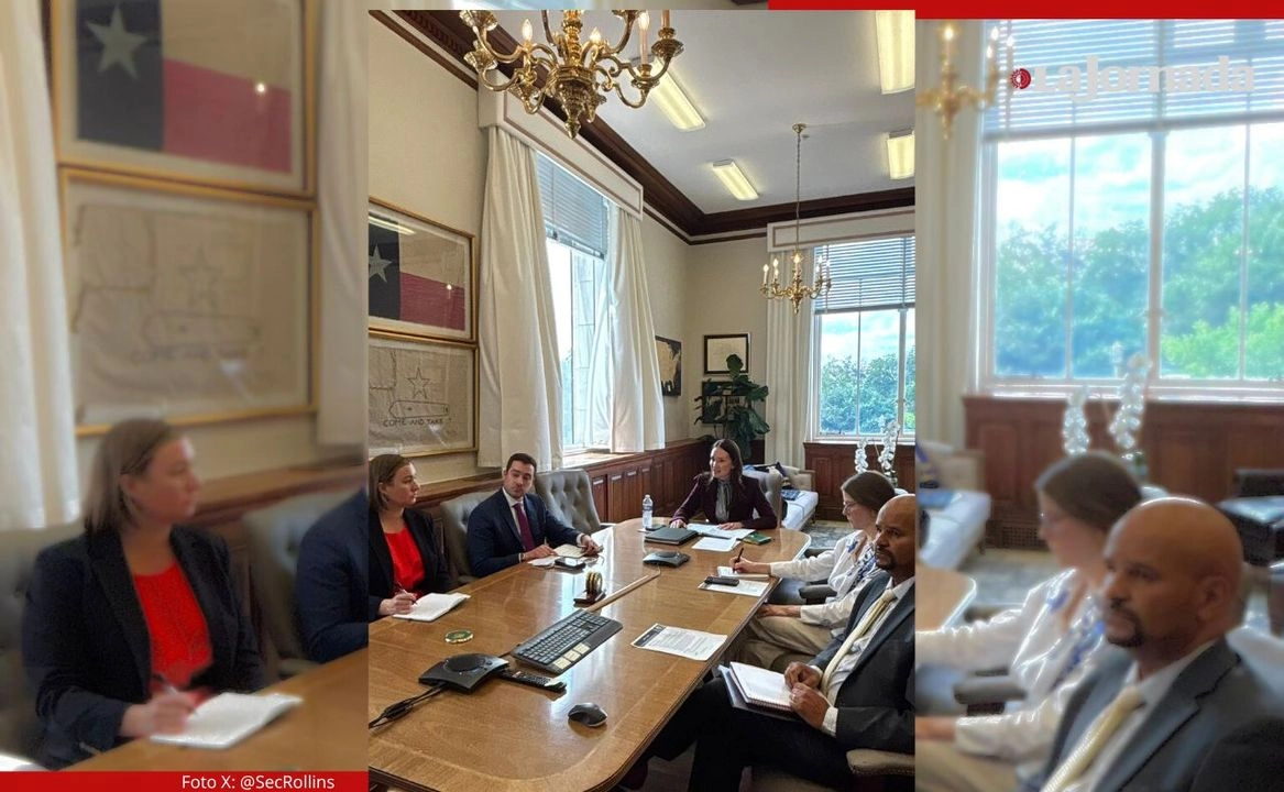 Reunión de la secretaria de Agricultura de EU y Brooke Rollins y su homólogo en México Julio Berdegué. Foto 