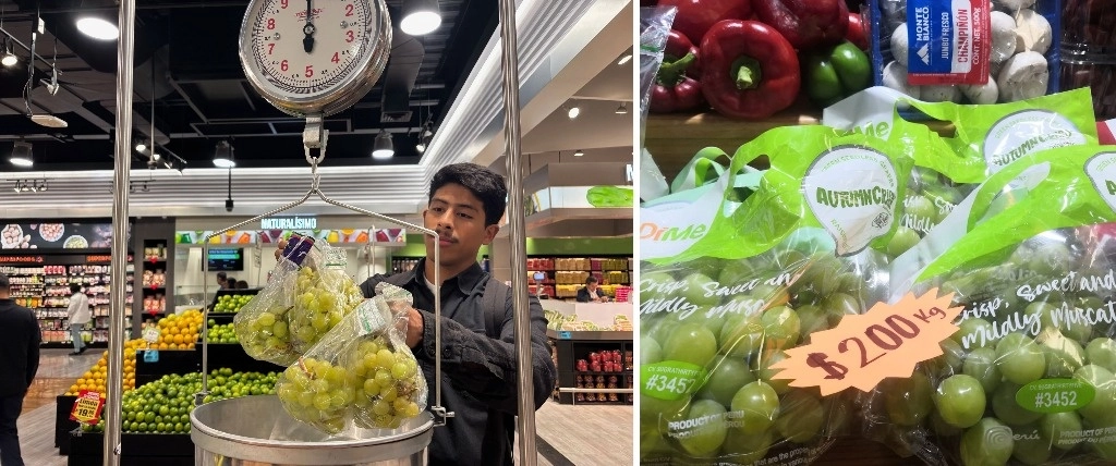 La tradición de comer una uva por cada campanada a la medianoche del año viejo está en riesgo ante el alto costo de la verde sin semilla, que es la más buscada por los capitalinos. Otra opción son las rojas, que suelen ser más baratas, y los arándanos, que no son nada económicos. Foto María Luisa Severiano y Elba Mónica Bravo