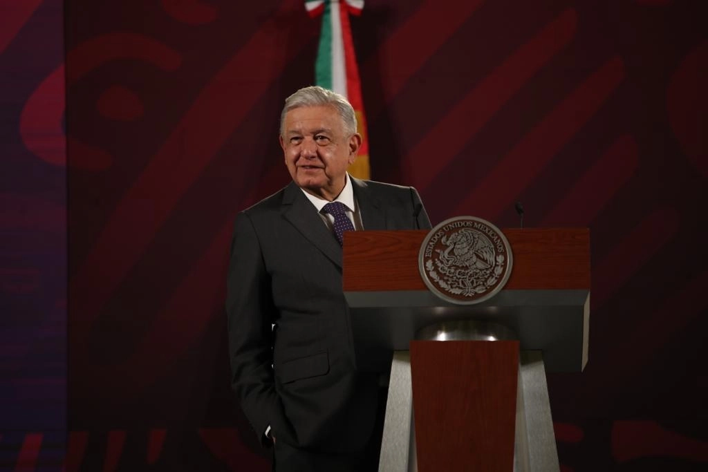 El presidente Andrés Manuel López Obrador durante su conferencia matutina en Palacio Nacional, en la Ciudad de México, el 13 de enero de 2023. Foto Yazmín Ortega Cortés