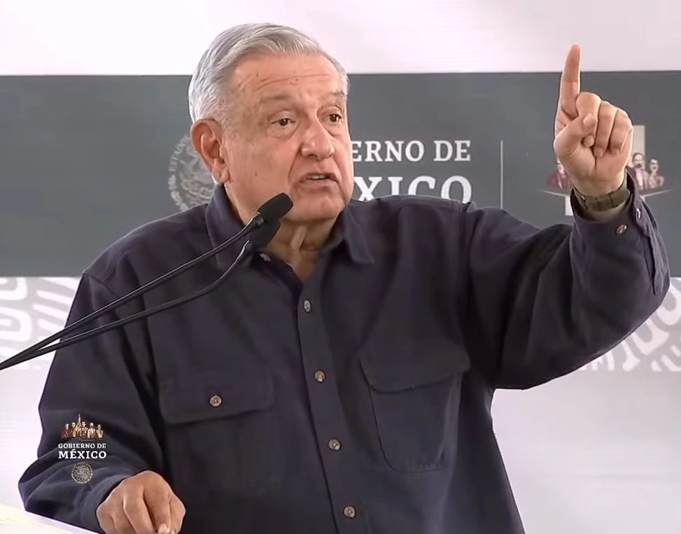 El presidente Andrés Manuel López Obrador durante la inauguración de sucursal del Banco del Bienestar, desde Ciudad Sahagún, Hidalgo. Fotograma tomado del video emitido por el Gobierno de México