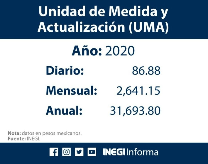 El instituto informó que el indicador entra en vigor el 1 de febrero próximo. Imagen Twitter @INEGI_INFORMA