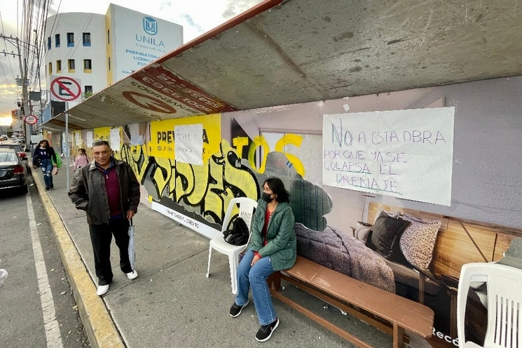 La inmobiliaria Quiero Casa pretende construir dos torres de siete pisos para 76 departamentos, en Eje 10 avenida Pedro Enriquez Urena 616, del pueblo de Los Reyes Hueytilac, alcaldia Coyoacan. Foto Roberto García Ortiz.