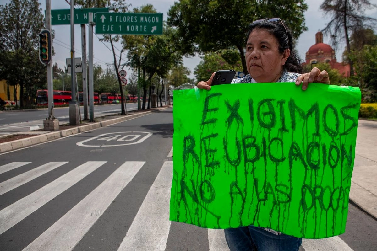 Los inconformes exigieron que las personas que consumen el enervante sean reubicadas. Foto