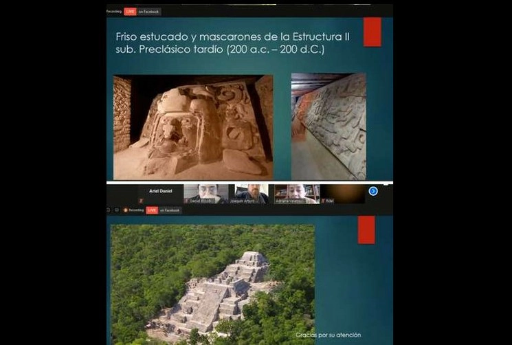 En la plática también abordó el tema del Tren Maya y los retos que enfrenta la zona turística. Foto Capturas de pantalla