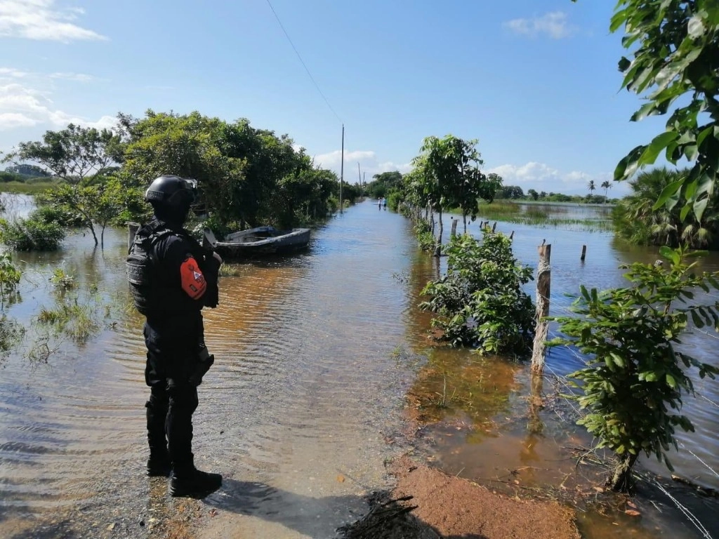 El sur de Veracruz se encuentra en alerta por las inundaciones de las lluvias de los últimos días. Foto @PCEstatalVer