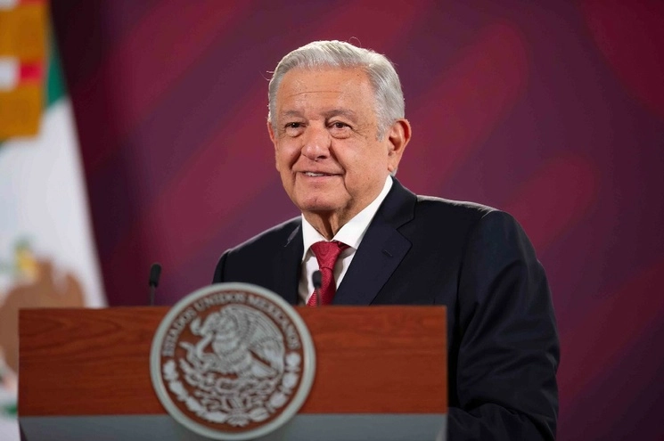 El presidente López Obrador durante su conferencia presidencial en Palacio Nacional, el 30 de agosto de 2023. Foto cortesía Presidencia 