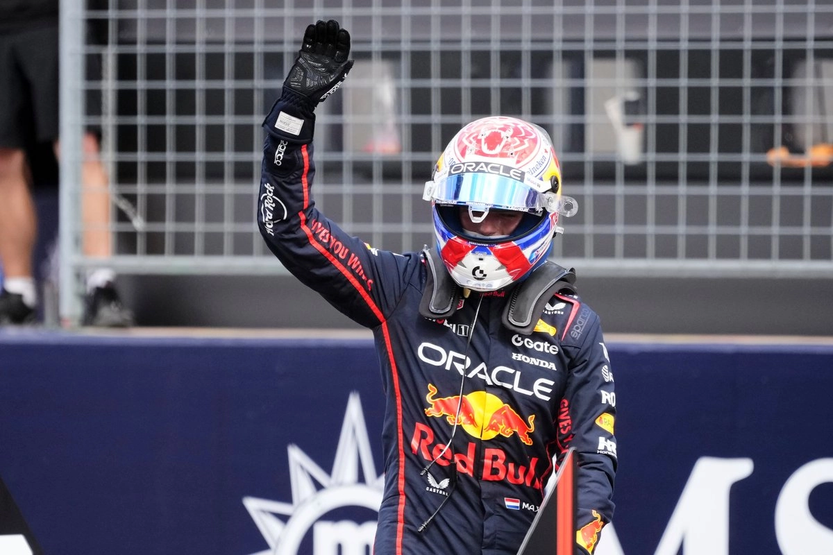Max Verstappen retuvo el primer lugar de la carrera esprint del GP de Estados Unidos en el Circuito de las Américas, en Austin, Texas, el 18 de octubre de 2025. Foto   