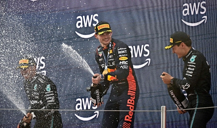 Max Verstappen ganó con autoridad el Gran Premio de España de Fórmula 1, séptima carrera de la temporada, en el circuito de Cataluña, en Montmeló, el 4 de junio de 2023. Foto Afp