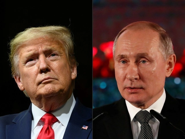 El presidente de EU, Donald Trump y el mandatario de Rusia, Vladimir Putin. Foto Afp