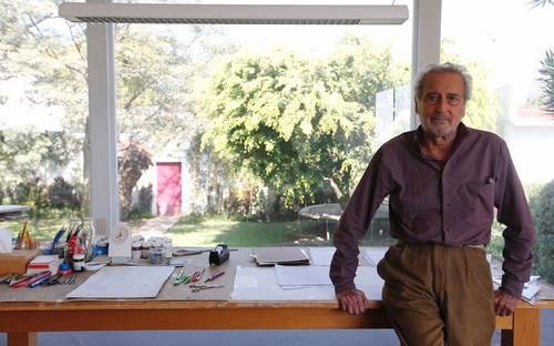 Vicente Rojo en su casa de Cuernavaca, en noviembre de 2017.Foto Víctor Camacho