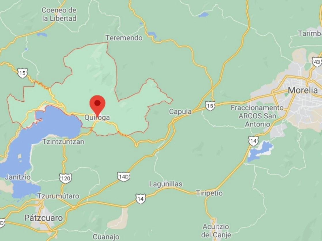Los restos de las cuatro víctimas fueron ubicados a la orilla de la carretera. Tenían heridas de arma punzocortante y de arma de fuego. Imagen tomada de Google Maps