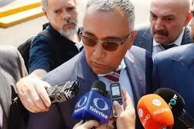 El general Eduardo Leon Trauwitz sale del Reclusorio Sur, tras asistir a una audiencia en abril del 2019. Foto Roberto García Ortíz / Archivo