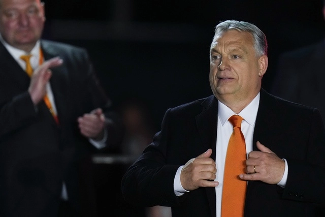 Viktor Orban ganó con amplia ventaja las elecciones en Hungría par gobernador un cuarto periodo. Foto Ap
