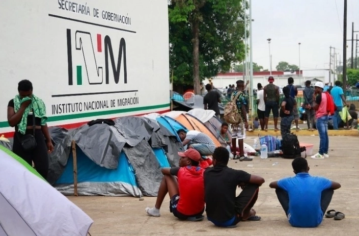 11 presuntos delincuentes que operaban en la frontera con Guatemala, entre ellos nueve migrantes. Foto Luis Castillo/Archivo