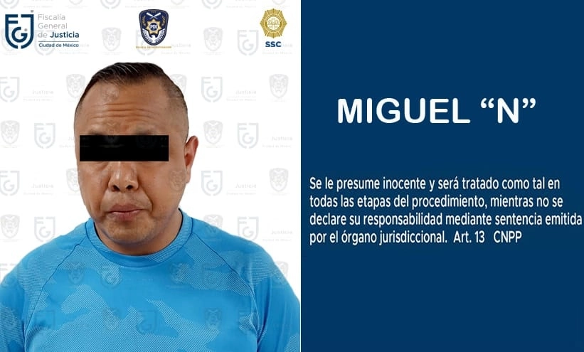 En la imagen Miguel "N" presunto feminicida de la modelo Michel Simón. Foto cortesía FGJ CDMX