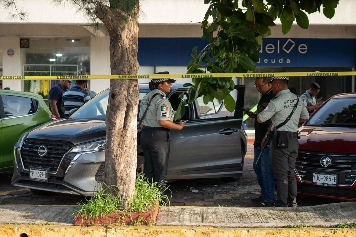 Escena tras un intento de secuestro en Boca del Río, Veracruz. Foto 