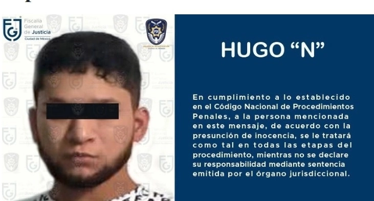 “El Huguito”, presunto líder del grupo delictivo La Unión Tepito y uno de los objetivos prioritarios generadores de violencia de la Ciudad de México. Foto FGJCDMX
