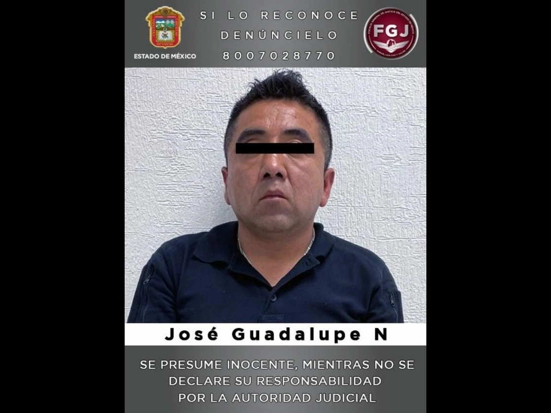 José Guadalupe “N” fue detenido el pasado 5 de octubre, en cumplimiento de una orden de aprehensión. Foto cortesía FGJ