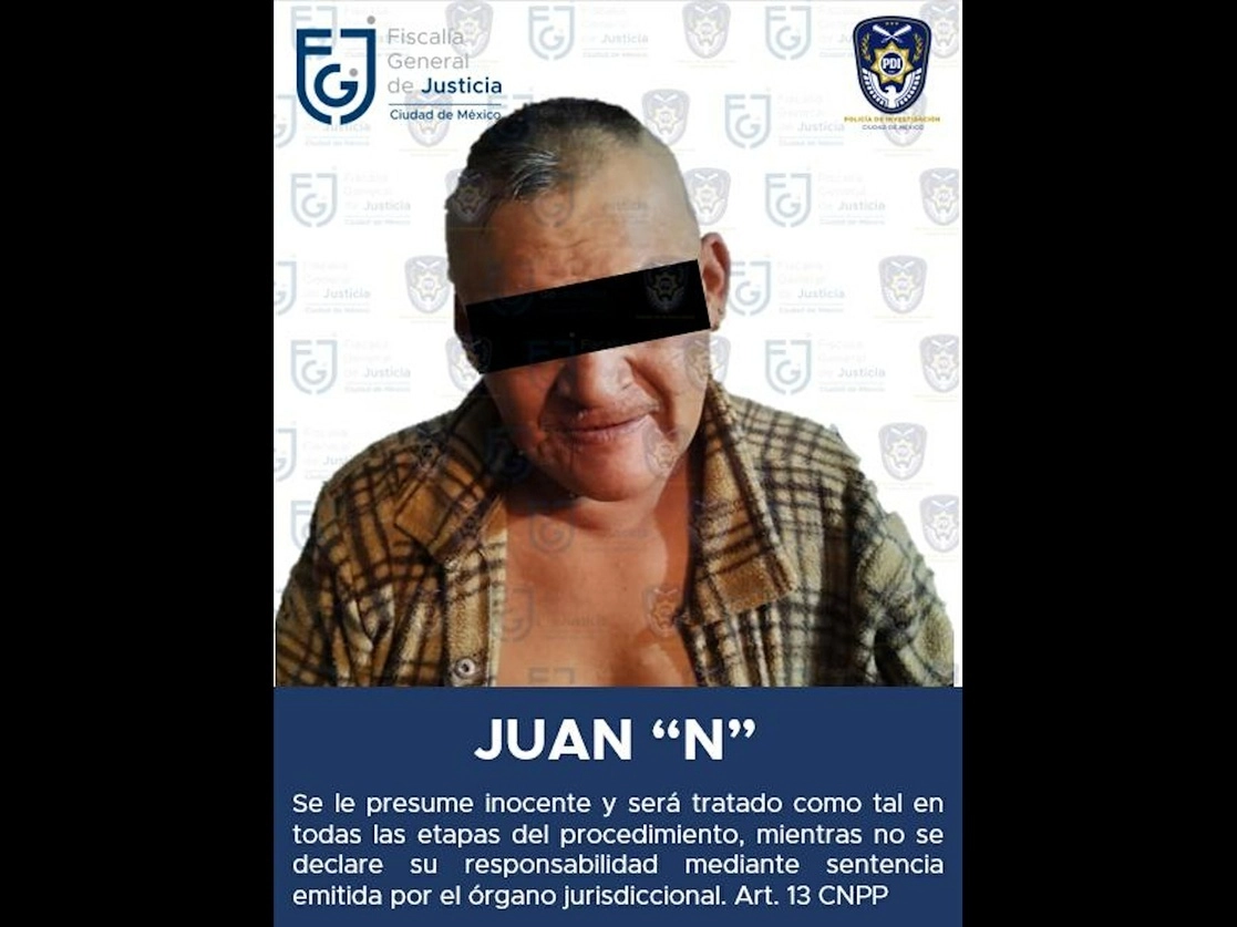 El sujeto, de 54 años, fue detenido el miércoles pasado, tras la detención de su hermano en Acapulco, Guerrero Foto Fiscalía CDMX 