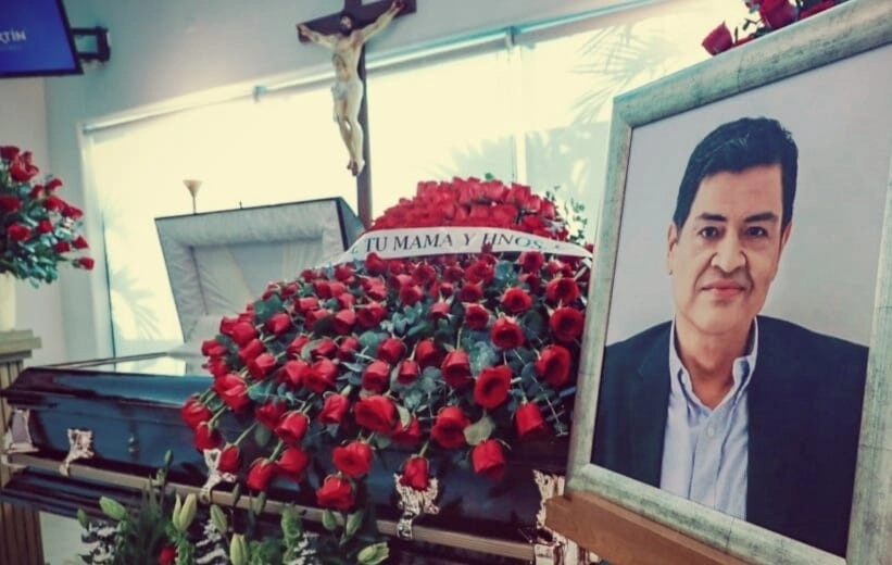 Funeral del periodista asesinado en Sinaloa, Luis Enrique Ramírez, el 6 de mayo de 2022. Foto cortesía Los Noticeristas