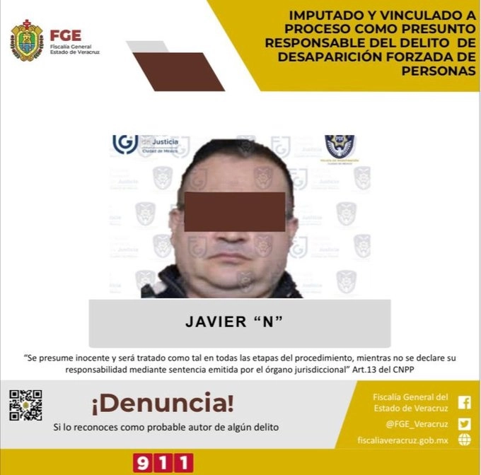 Imagen difundida por la Fiscalía de Veracruz.