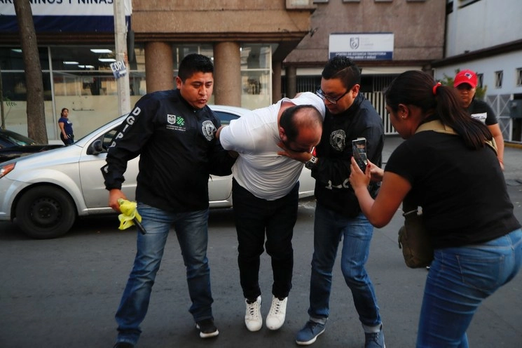 Detención del presunto líder de la UNión Tepito, conocido como 'El Jair', en febrero pasado. Foto Víctor Camacho