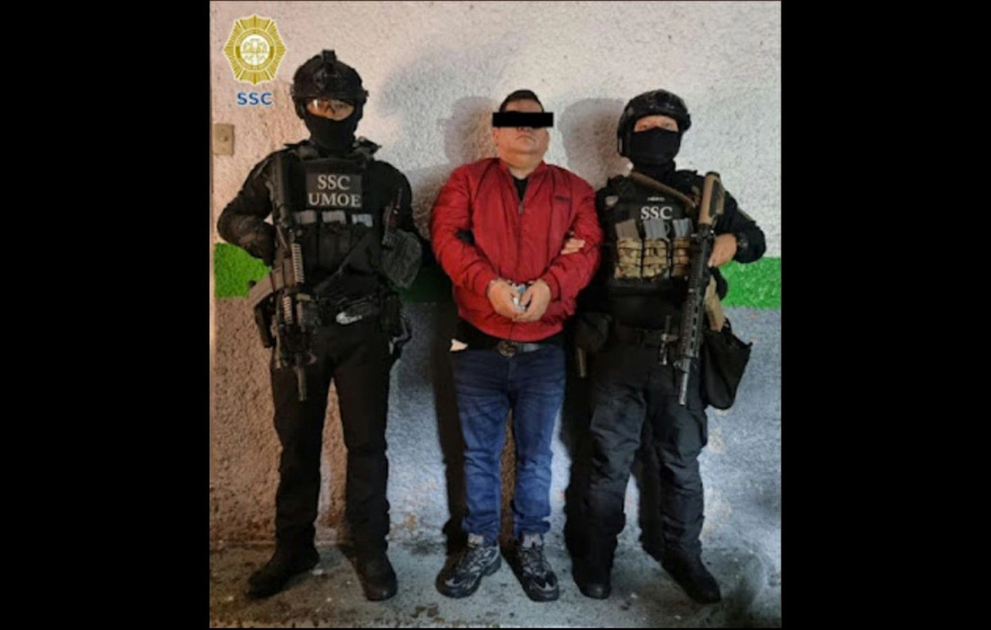 José Bernabé Brizuela Meraz, alias ‘La Vaca’,  fue detenido en la Ciudad de México el 18 de agosto pasado, en un operativo apoyado por elementos del Ejército. Foto cortesía SSC