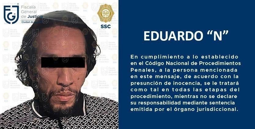 Una juez de control vinculó a proceso al líder del grupo delictivo La Unión de Tepito, Eduardo Ramírez Tiburcio alias ‘El Chori’. Foto cortesía de la SSC-CDMX 