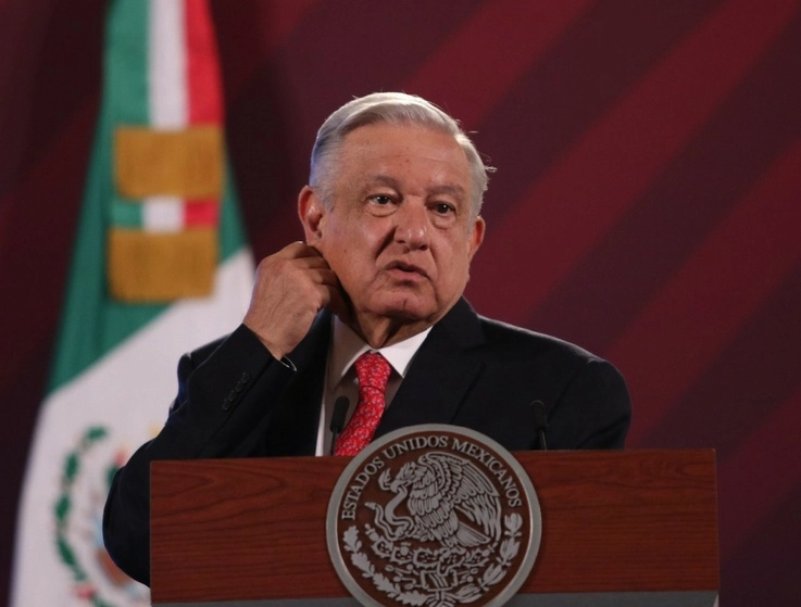 El presidente Andrés Manuel López Obrador durante su conferencia matutina en Palacio Nacional, en la Ciudad de México, el 28 de agosto de 2023. Foto Cuartoscuro