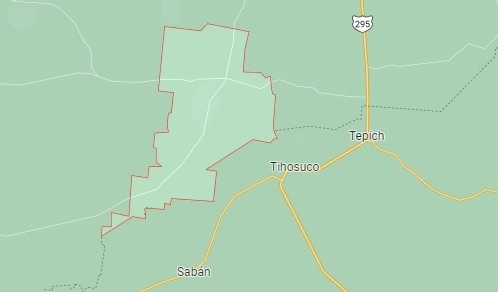 Los cuerpos fueron hallados en un rancho del municipio yucateco de Chikindzonot. Foto tomada de Google Maps