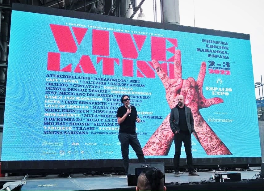 Conferencia de prensa de los organizadores del Vive Latino, Nacho Royo y Jordi Puig para presentar las actividades del 22 Festival Iberoamericano de Cultura. Foto Javier Hernández Chelico