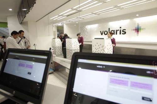 Mostrador de Volaris en el Aeropuerto Internacional de la Ciudad de México. Foto Yazmín Ortega Cortés / Archivo